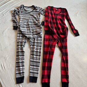 Maternity Long John Pajamas Set Bundle plaid includes 2 sets of maternity